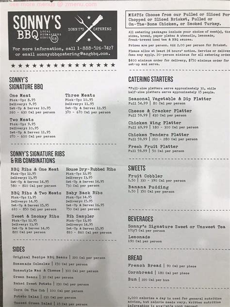 Sonny's bbq macon menu - Meet the all-new Big Deal Lineup. Your local Sonny's restaurant in Zephyrhills is serving up the best bbq at 6606 Gall Blvd. View our hours, menu, or call us at (813) 782-4272.